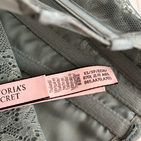 VICTORIA’S SECRET Corset Bustier Top Intimates Bra Lace size XS Blue Green Party - Picture 7 of 7